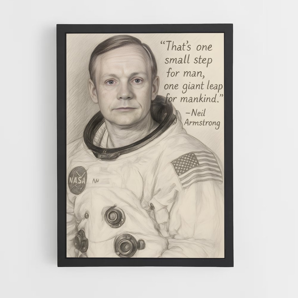 Poster Un Petit Pas pour l'Homme – affiche Astronautes (vue 2)